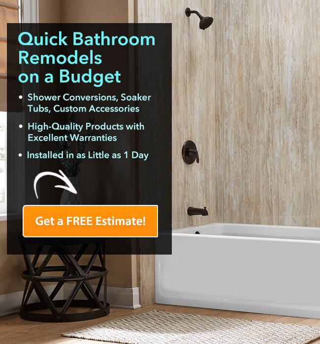 Quick Bathroom Remodels on a Budget. Installed in as Little as One Day. Get a FREE Estimate!