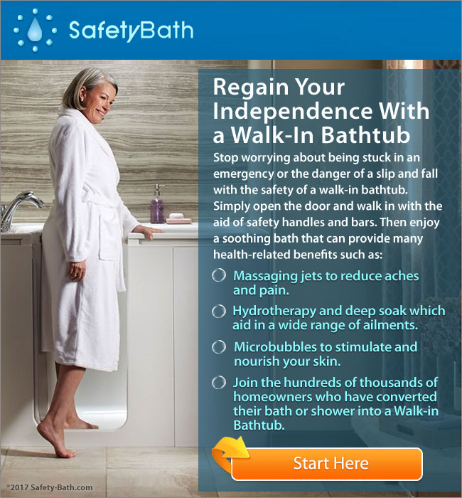 Regain Your Independence With a Walk-In Bathtub. Join the hundreds of thousands of homeowners who have converted their batch or shower into a Walk-in Bahtub. Get Started!
